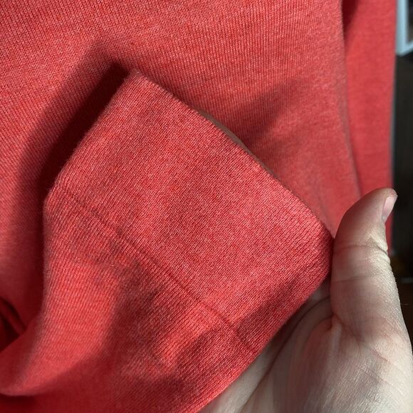 J. Crew Factory Teddie cotton red orange sweater size S - Picture 8 of 11